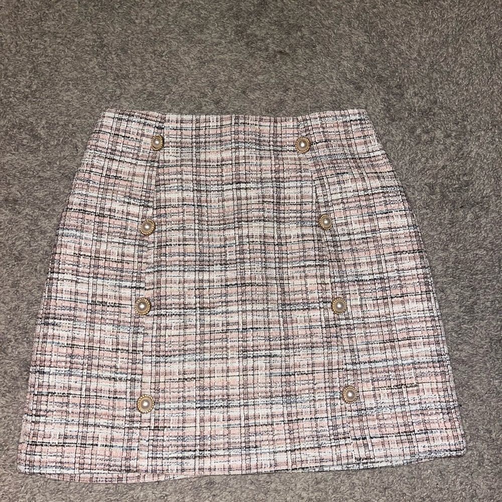 Plaid mini skirt